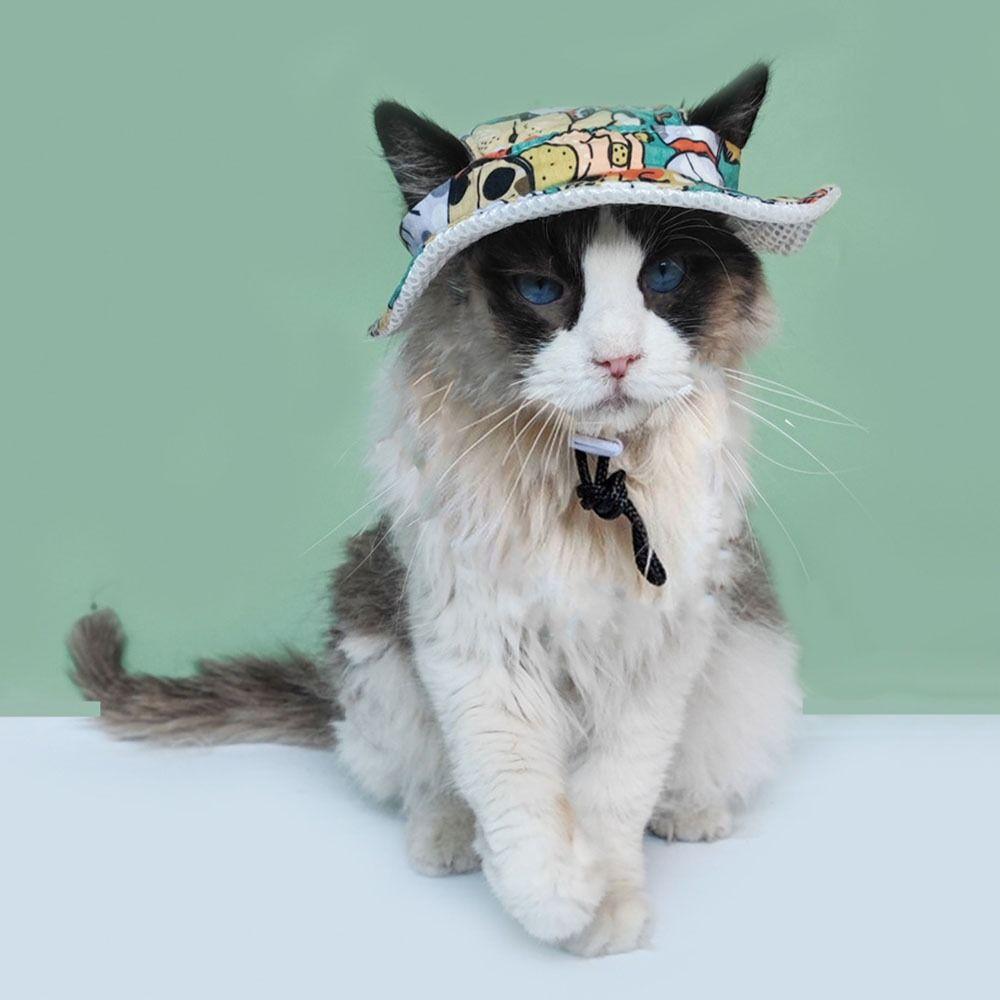Katze Hund Hund Sonnenschutzhüte Atmungsaktiver Haustier Fischerhut Mode Katze Sonnenschutzhut