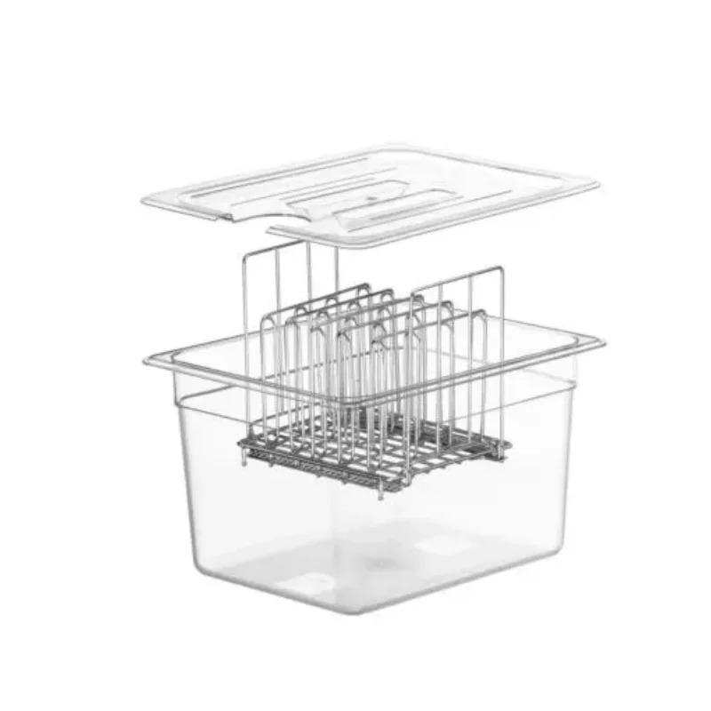 6L Multifunctional Sous Vide Container Slow Cooker Accessory BPA-Free PC Plastic Durable Easy Clean