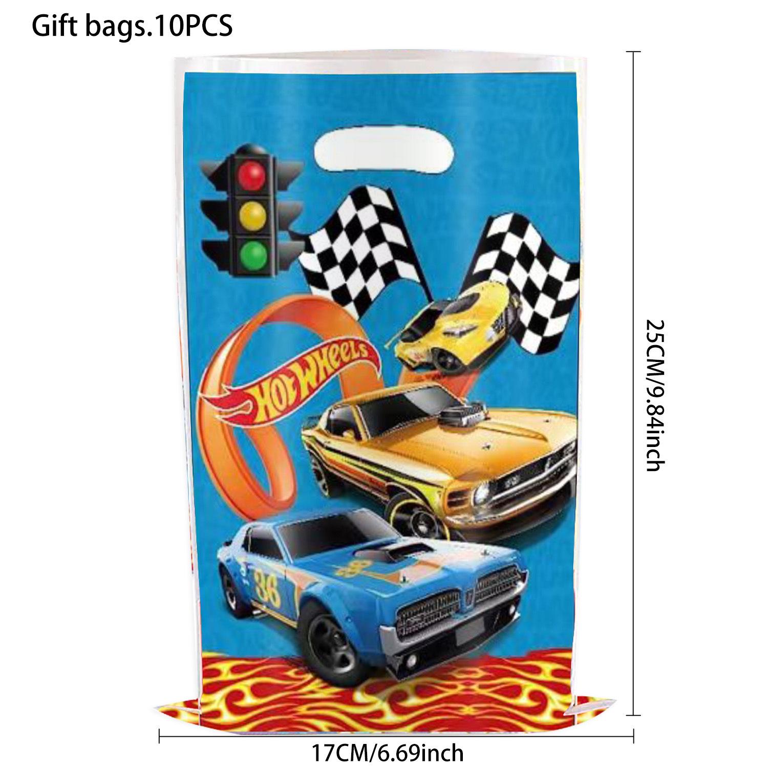 

Набор для дня рождения в стиле Hot Wheels: Скатерть с флажками для украшения