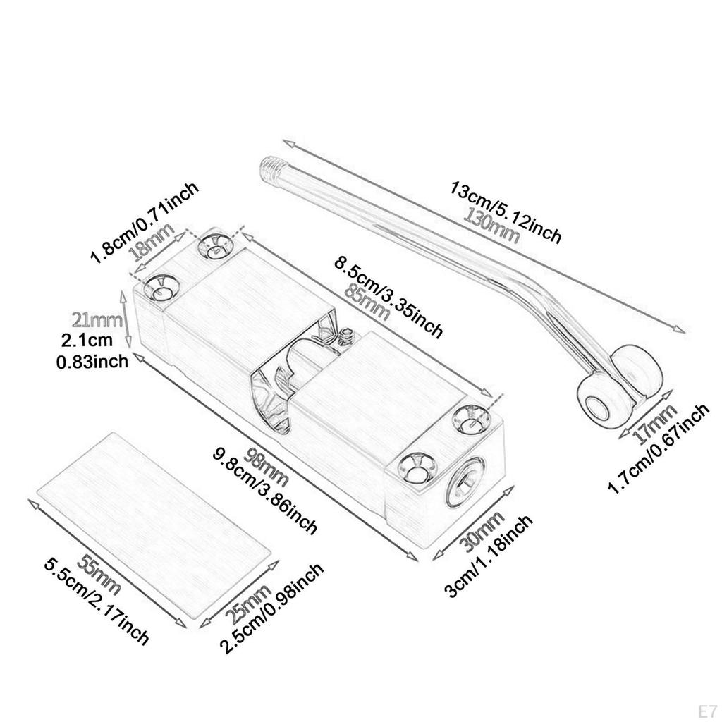 Adjustable Spring Door Closer for Self Closing Hinged Doors In Home And Office