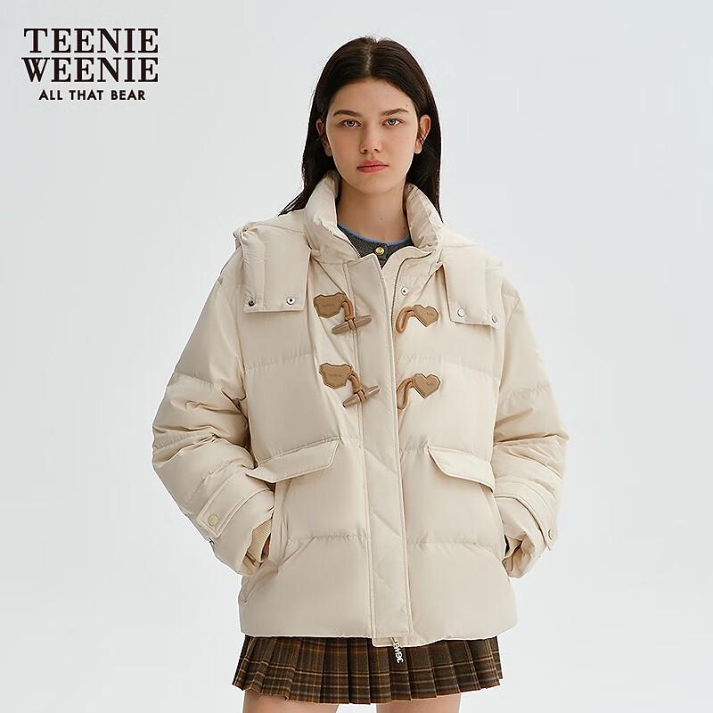 Teenie Weenie Women's College Style Hooded Toggle Down Jacket