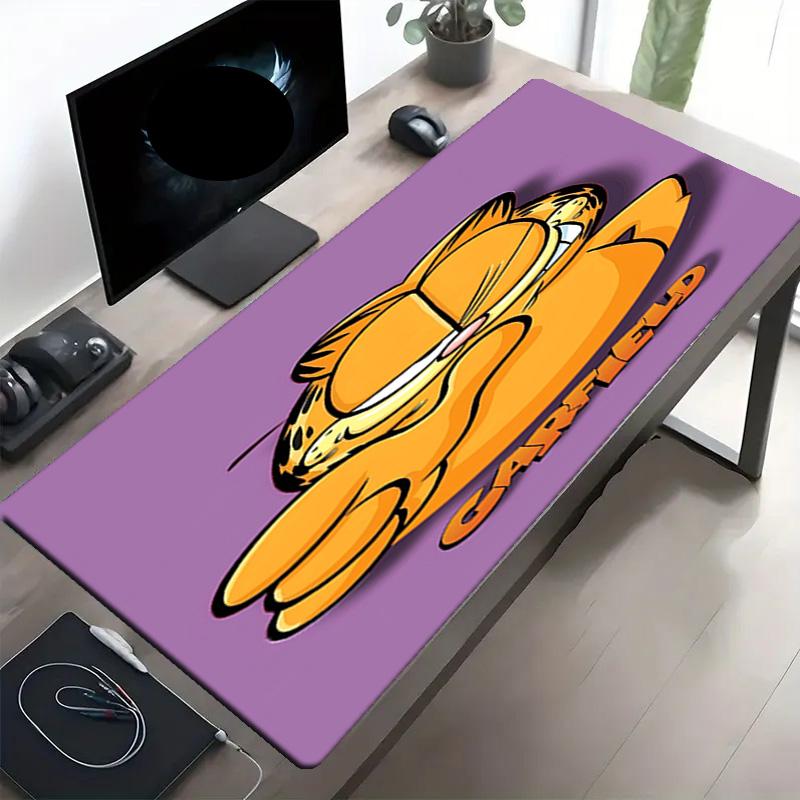 Garfield Print Mouse Pad, Anti‑Slip Desktop Keyboard Mat, for PC Laptop Gaming Working Daily Use, Cool Festival Surprise Gift