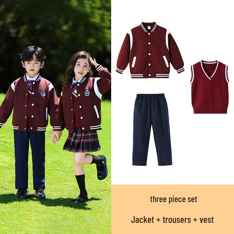 British Style Children's School Uniform Set - Spring & Autumn