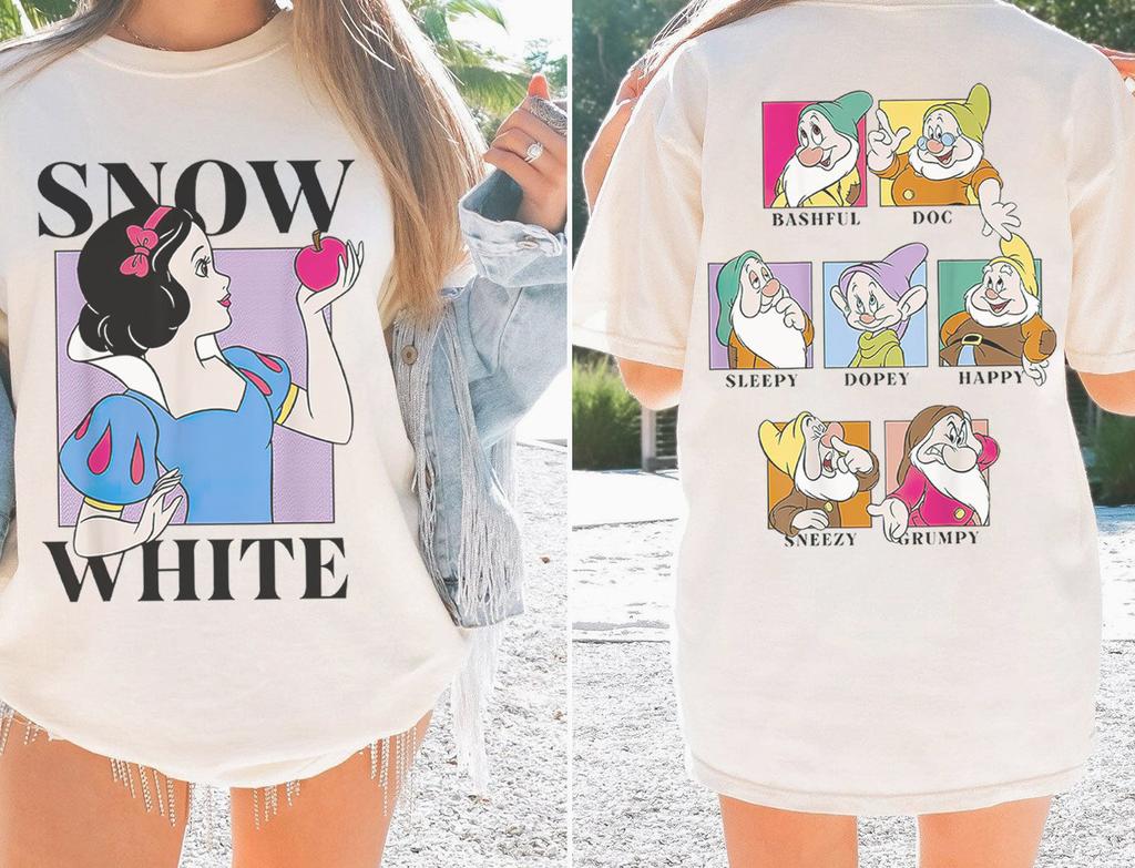 Disney Princess Snow White Shirt The Seven Dwarf And Snow White Tshirt Comfort Colors Tee Birthday Gift Shirts