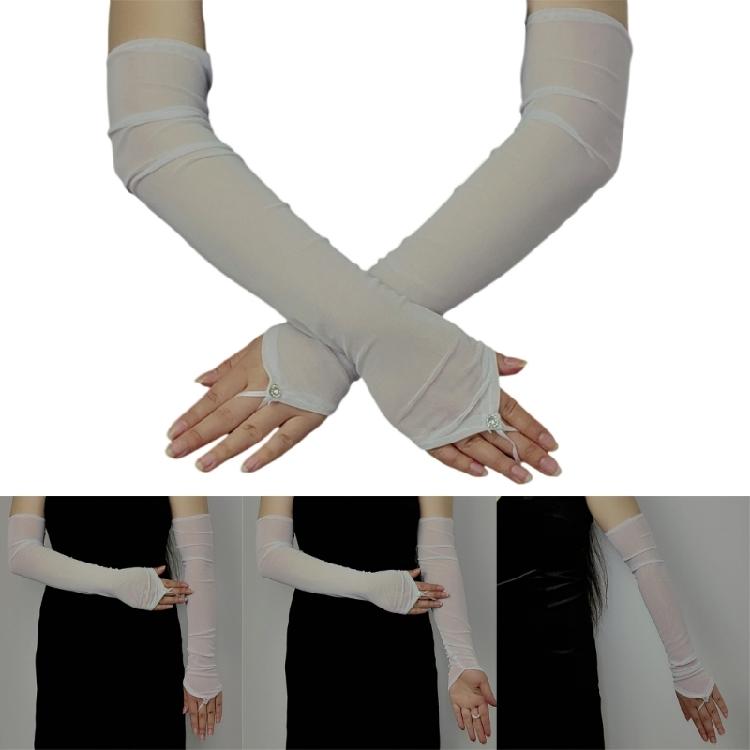 Elegant Gloves Bridal Sleeves Half Finger Cool Gloves for Proms Concert Evening Banquet Accessory Short Gloves