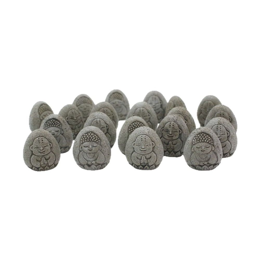 Creative Exquisite Stone Buddha Figurine Handmade Realistic Buddha Ornament Resin Crafts Flower Pot Decor For Terrace Courtyard