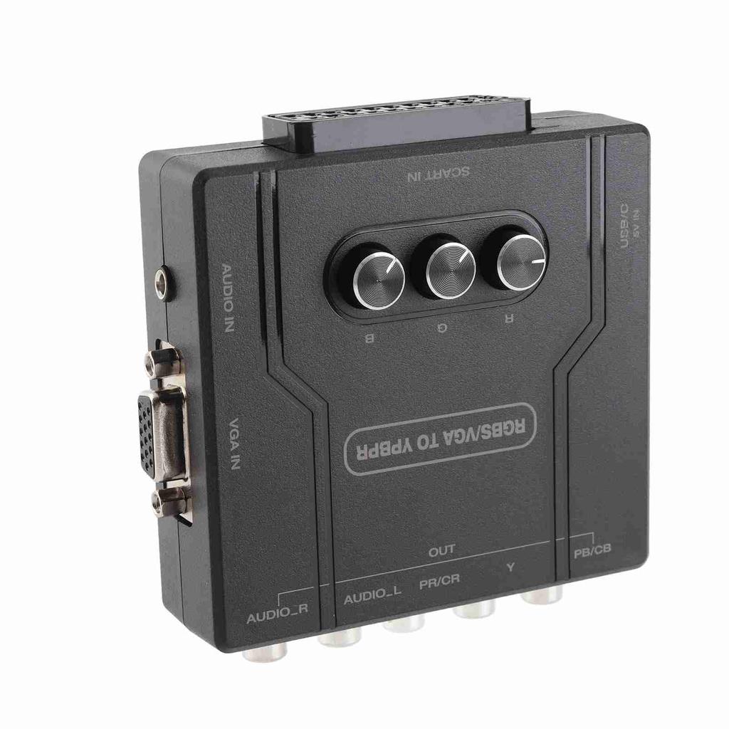 RGBS VGA SCART To YPBPR Component Converter for SFC for N64 for Wii for MD for Saturn