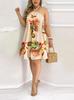Summer Off-the-Shoulder Halter Lace-Up Loose Women's Dress