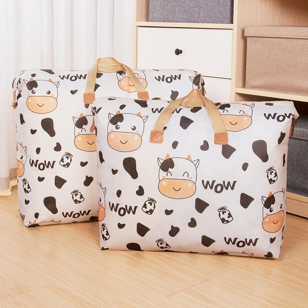 1PC/2PCS Non-Woven Fabric Storage Bag - Cotton Quilt - Student Large-Capacity Moving Packing Garment Organizing Bag