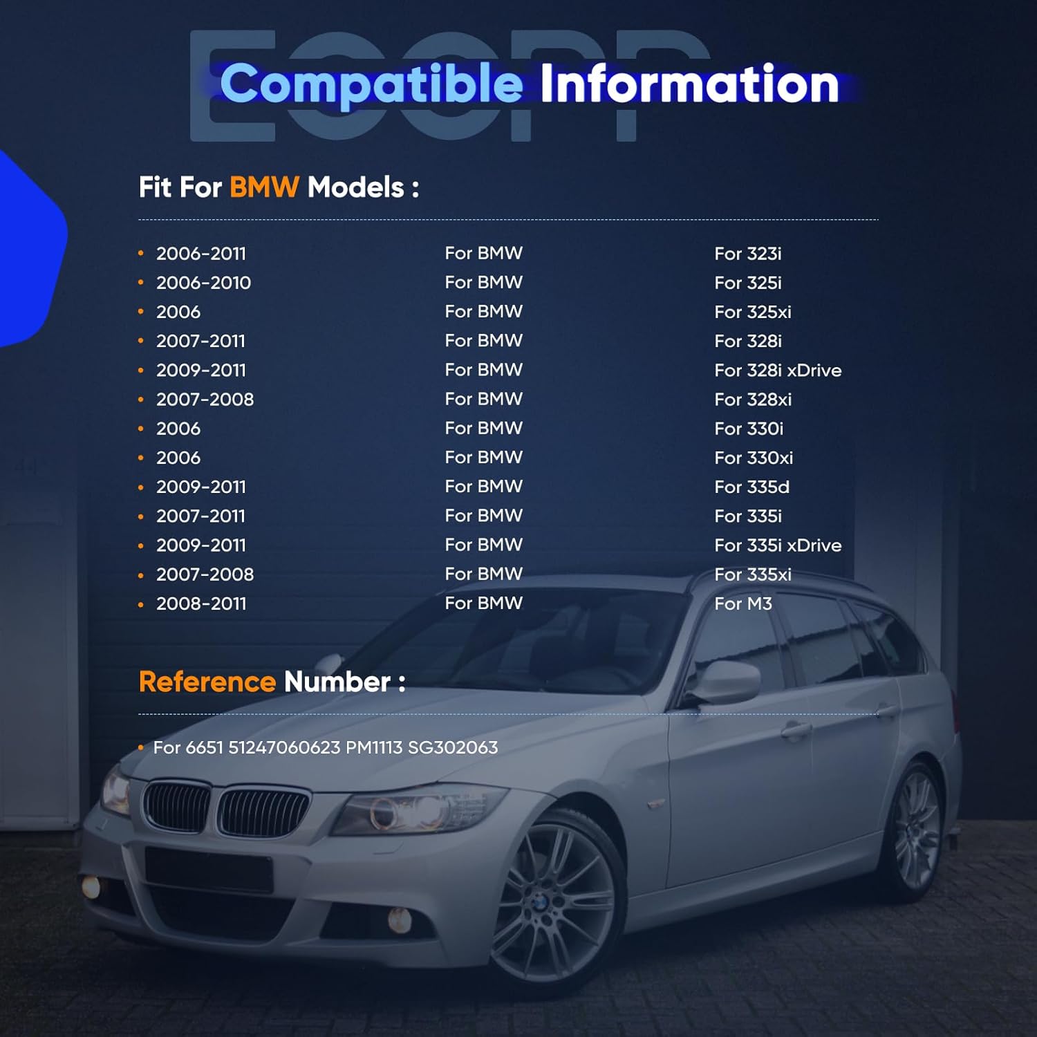 

ECCPP Lift Support Rear Trunk Replacement Struts Gas Springs Fit for BMW 323i 325i 325xi 328i 328i xDrive 328xi 330i 330xi 335d 335i 335i xDrive
