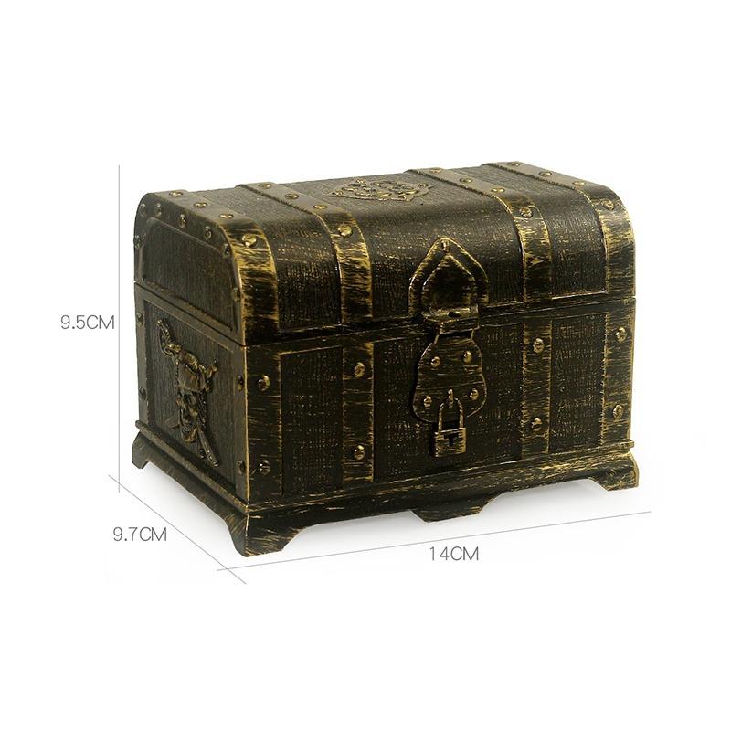 Captain Pirate Game Plastic Gold Toy Gold Coin Party Pirate Treasure Box Children'S Dress Up Treasure Box Gold Coin Gift