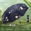 Paradise Umbrella Midnight Blue Tulip Song Folding Umbrella