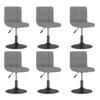 Day and Night - Day and Night Swivel Dining Chairs 6 Pcs In Light Gray Velvet