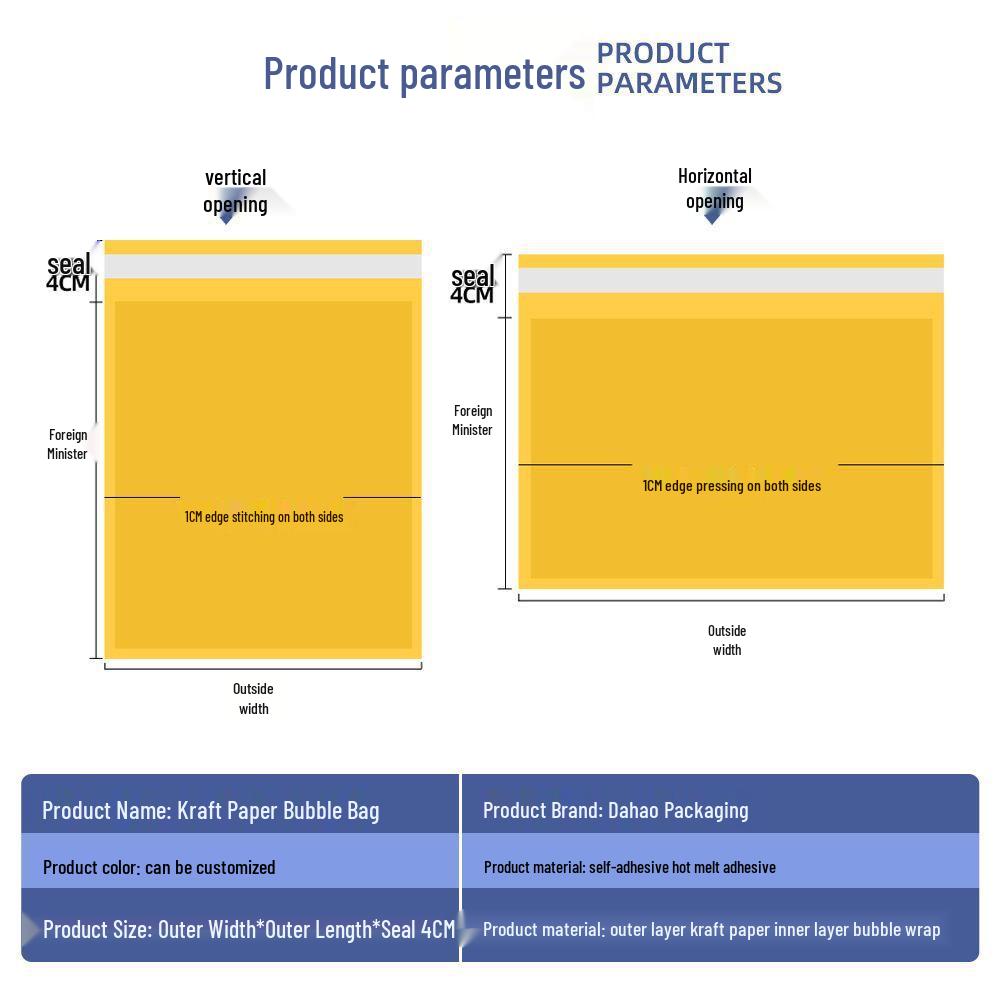 Kraft Bubble Mailer: Self-Adhesive, Thickened Bubble Envelope for Secure Packaging
