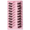 Lashie - Set of 10 Pairs: Volume Criscross Half False Eyelashes