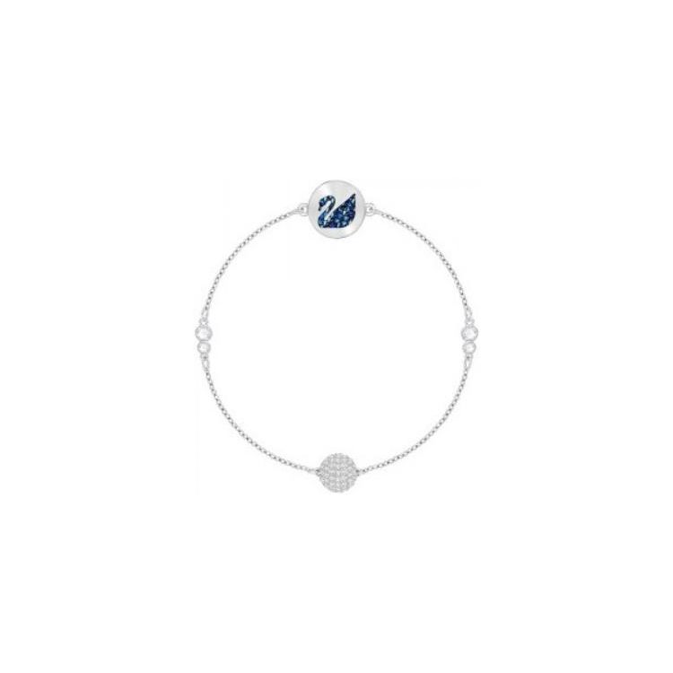 Swarovski Fashion Versatile Light Luxury Magnetic Clasp Swan Silver Bracelet Women bracelet 5393189 Box (Random Color),F,Silver