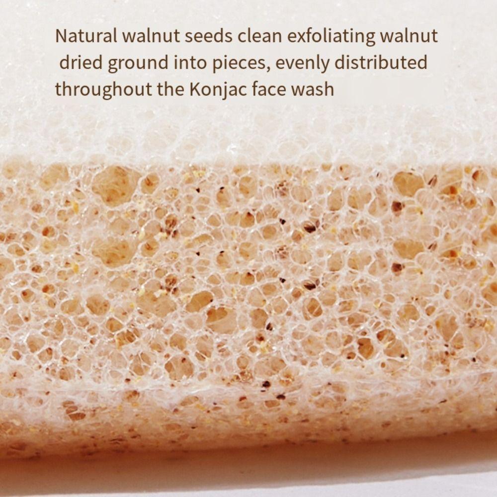 Double Side Walnut Seeds Bath Sponge Water Drop Exfoliating Sponge Face Wash Puff  Skin Care Tools