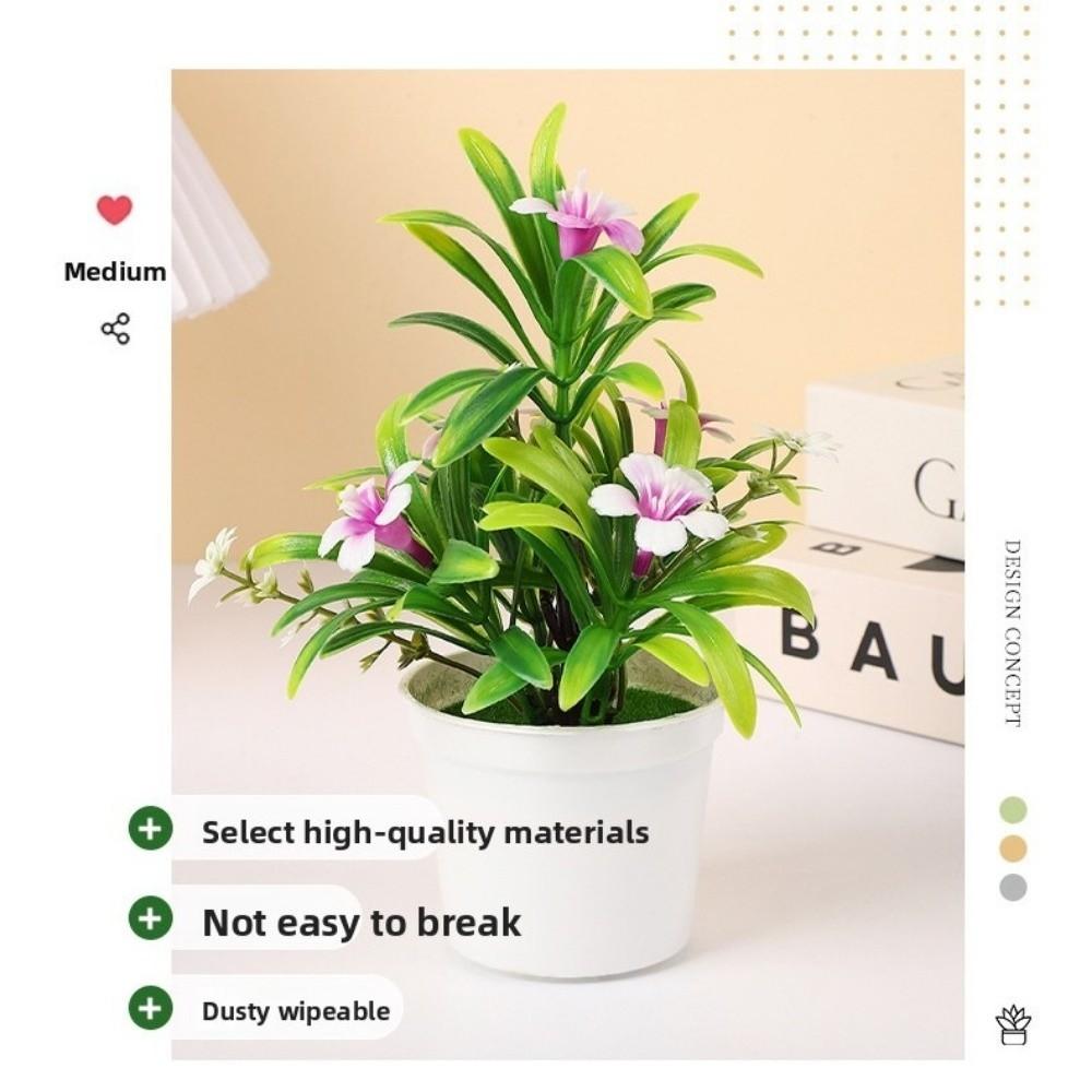 Multicolor Morning Glory Artificial Potted Plants Plastic Photo Props Simulation Flowerpotted Natural Elegant Faux Bonsai