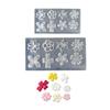 2PCS Silicone Nail Art Moulds Flower Nail Art Template Moulds Silicone Texture for Beauticians and Nail Art Learners
