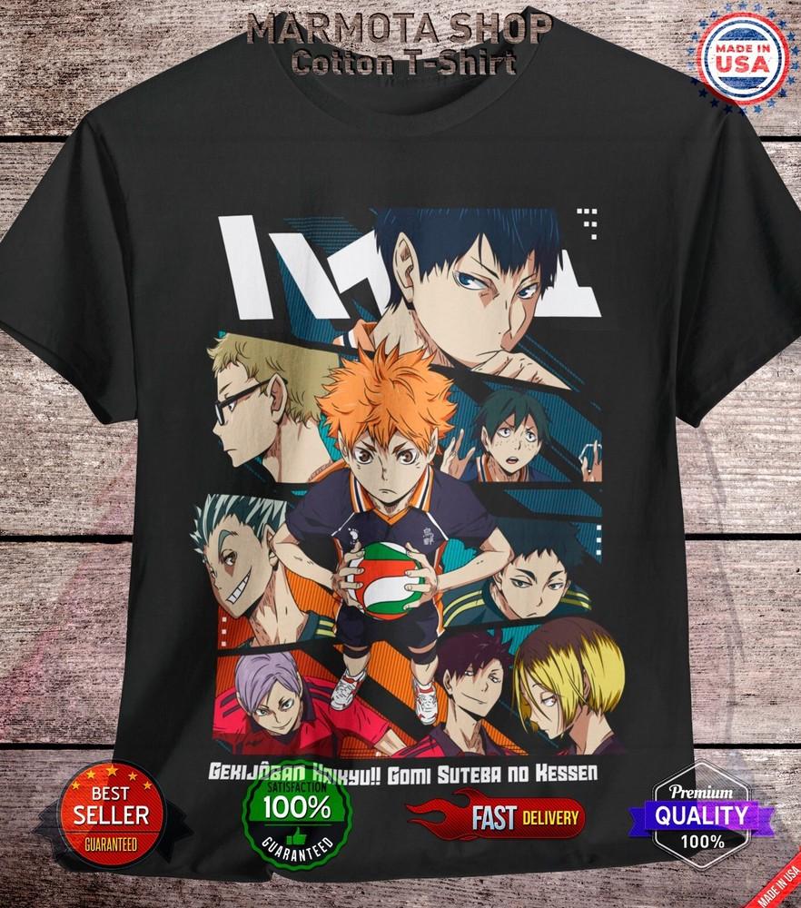 

Hinata Haikyuu Shoyo Tobio Kageyama Shirt Anime Japanese Tee T-Shirt Volleyball XL