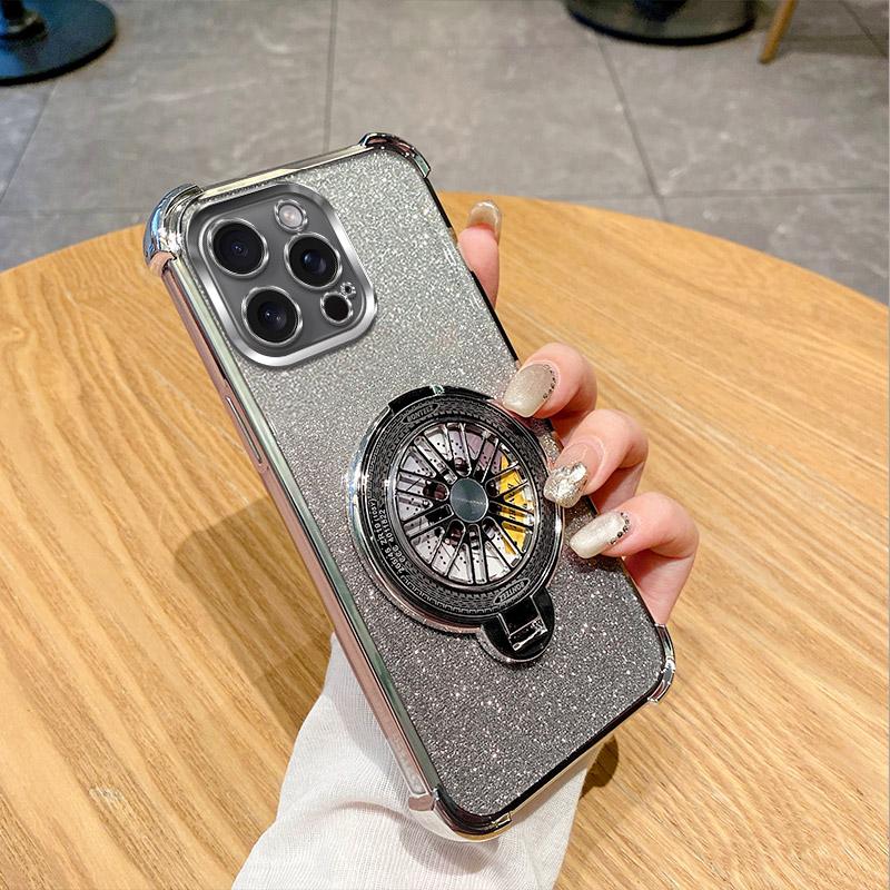 

Glitter Gradient Phone Case For VIVO Y56 Y35+ Y76 Y74S Y77 Y36 Y27S Y78 Y38 Y29S Y39 Y31D Y28S 5G Electroplated Clear Cover with Spinning Ring Stand VIVO Y78 (Int’l) срібний