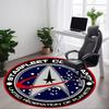 1PC Starfleet Command Office Round Rug, Non-slip, Soft and Durable Office Rug for Interior Decoration, Perfect for Office yy250915123