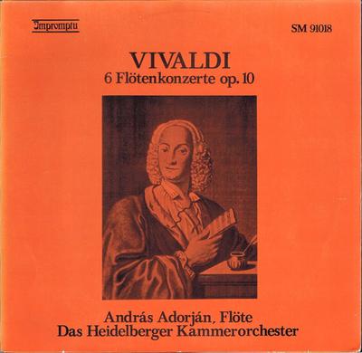 LP Record ANTONIO VIVALDI ANDRS ADORJN DA  6 Fltenkonzerte Op.10 SM91018 IMPROMPTU 1972 Germany Classical Used