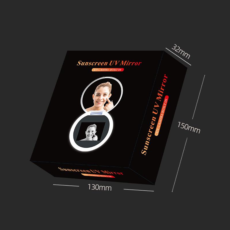 Portable LED Smart UV Sunscreen Makeup Mirror with Eye Protection