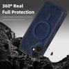For iPhone 16 Plus Case Compatible with MagSafe RFID Blocking Card Holder Leather Phone Cover