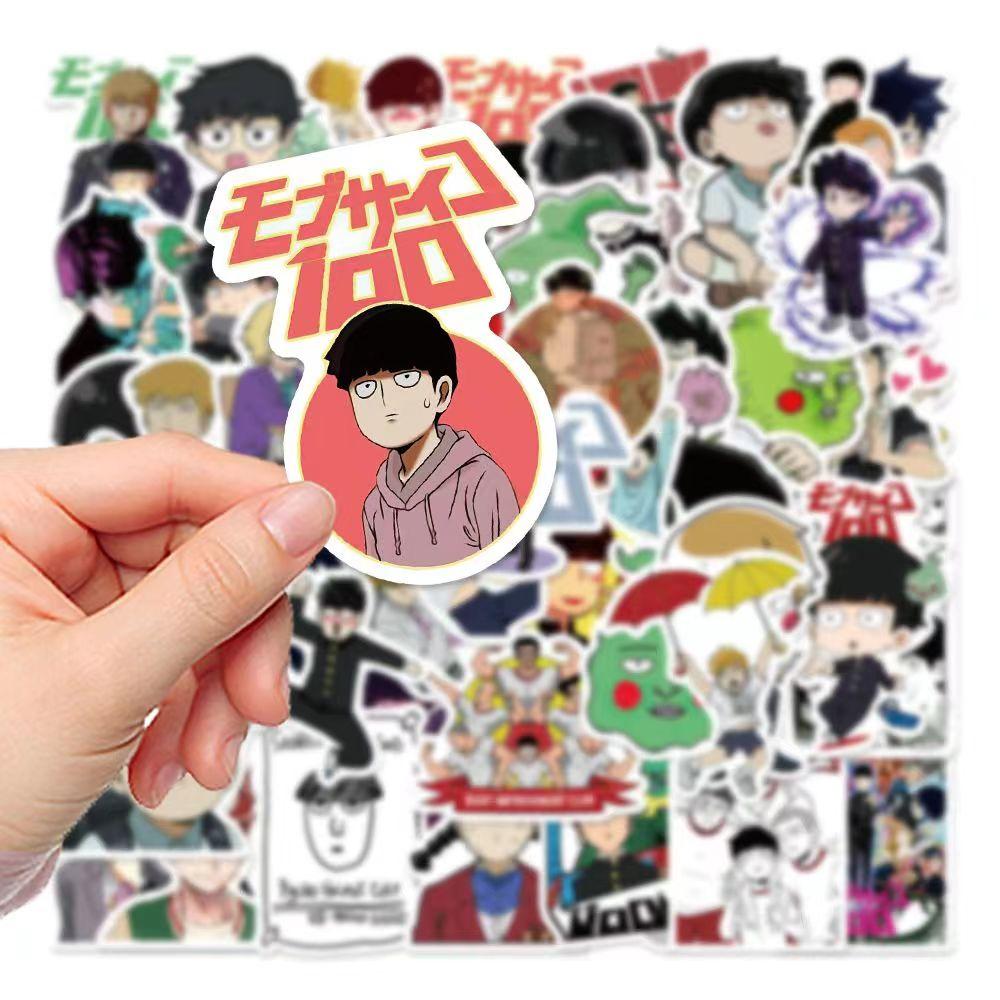 Mob Psycho 100 Color Stickers, 52 Sheets (not Repeated), Waterproof and Sunscreen.
