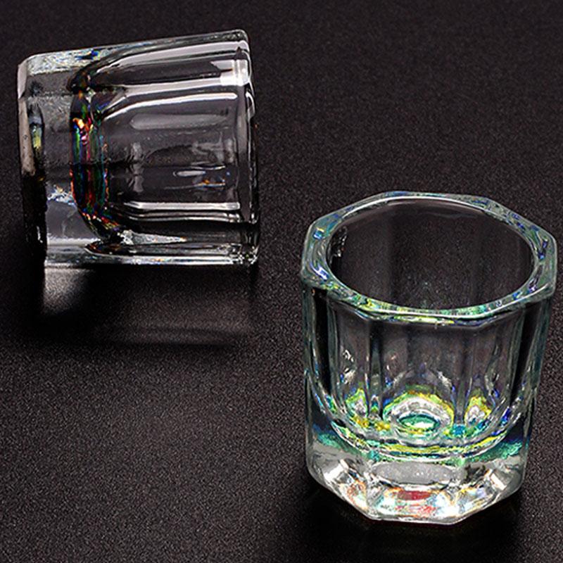 Rainbow Crystal Clear Acrylic Liquid Dish Tappen Dish Glass Cup Nail Art Tool