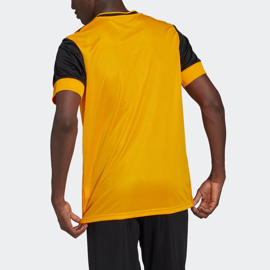 Adidas Wolverhampton Wanderers FC Home Jersey Short Sleeve V-Neck 20/21 Season Men Sports Jersey Black Yellow FJ4503