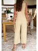 Di Yun Women's Elegant Solid Color Button Jumpsuit - Spring/Summer 2024 Collection