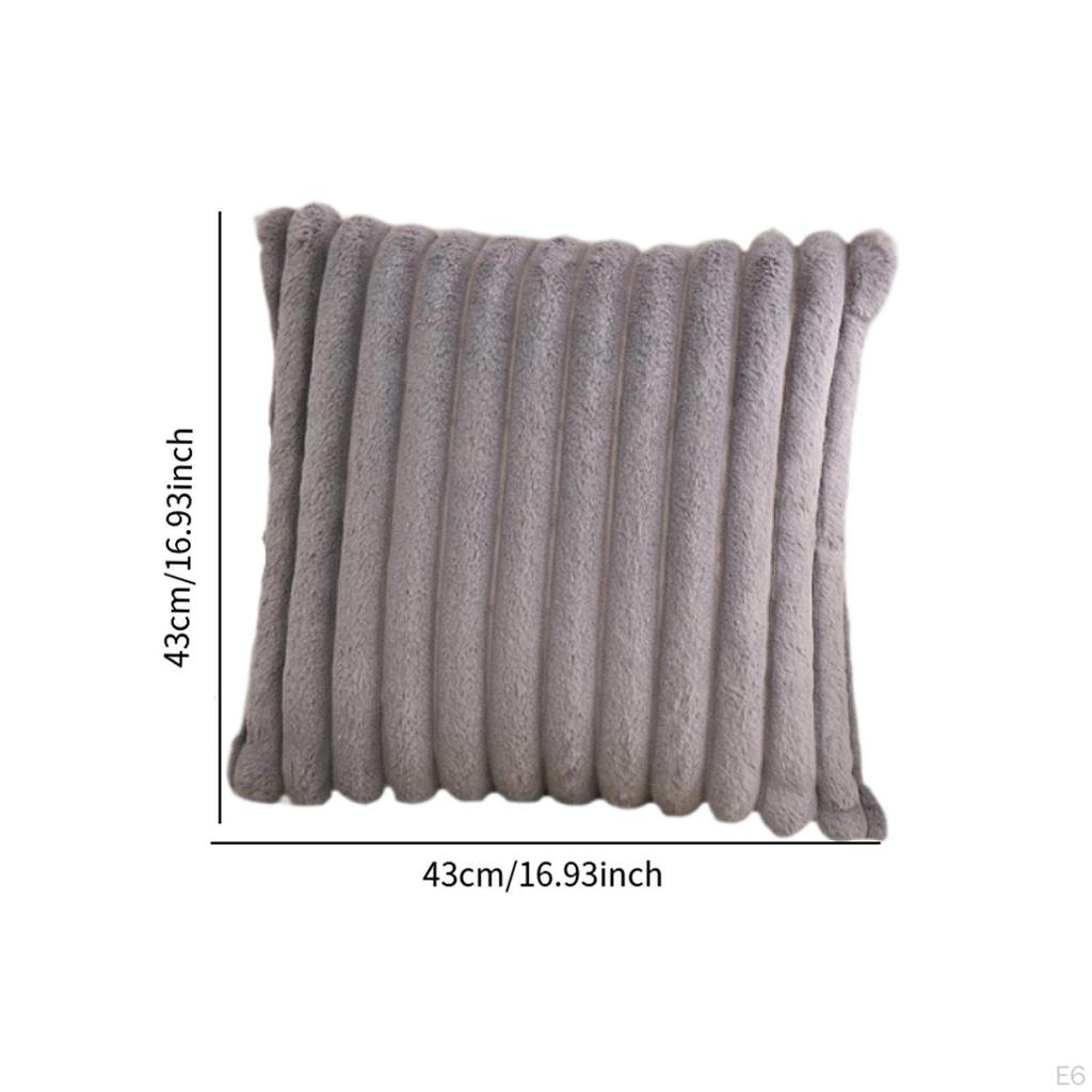 Künstliches Fell Plüsch Quadratischer Kissenbezug Dekorative Kissenhülle Überwurf für Sofa Stuhl Hotel