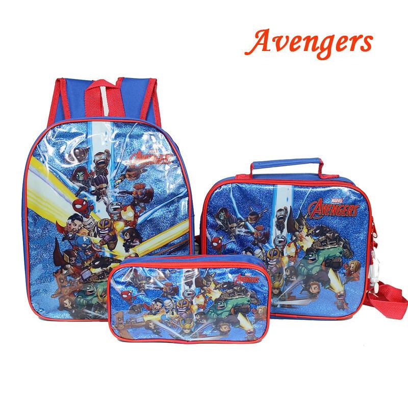 Frozen Spider-man Cartoon Kindergarten School Bag Set For Children