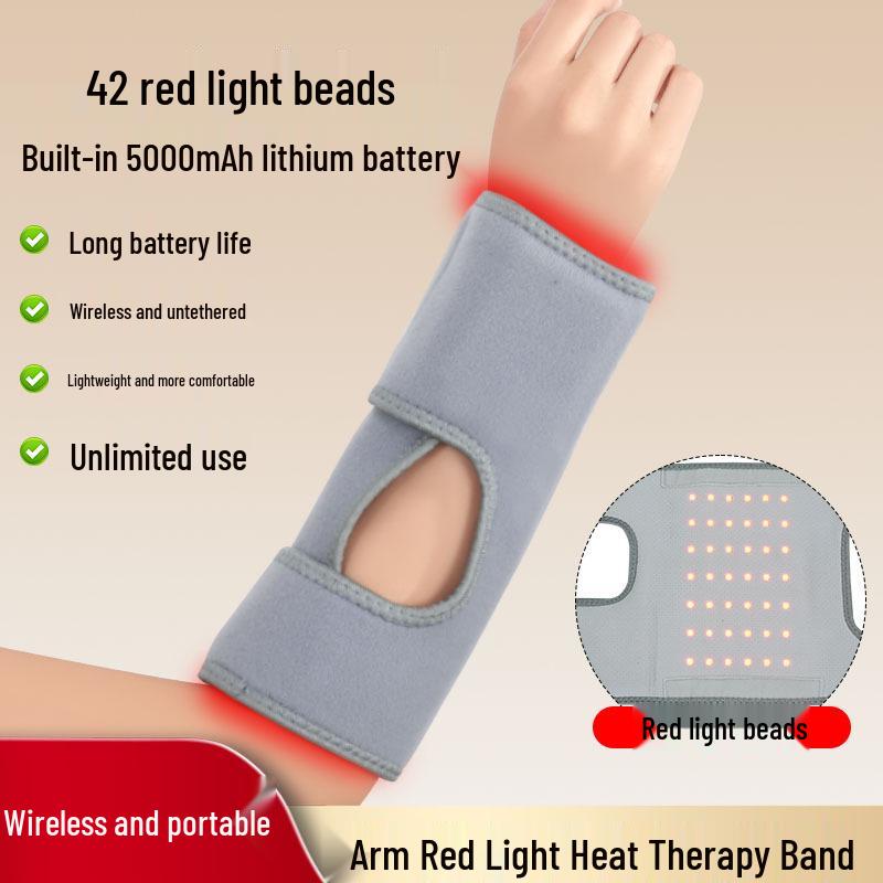 Arm Heat Pack with Red Light Therapy - Quick Heating, Lightweight, and Comfortable Protection Belt