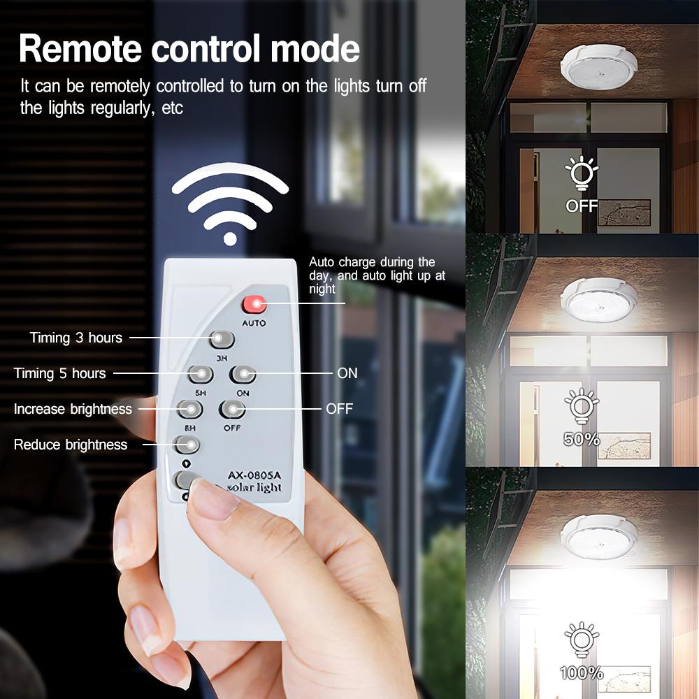 100W 60W Solar Powered Ceiling Light Indoor LED Light Waterproof Outdoor Ceiling Lamps for Garden Corridor Solar Pendant Light