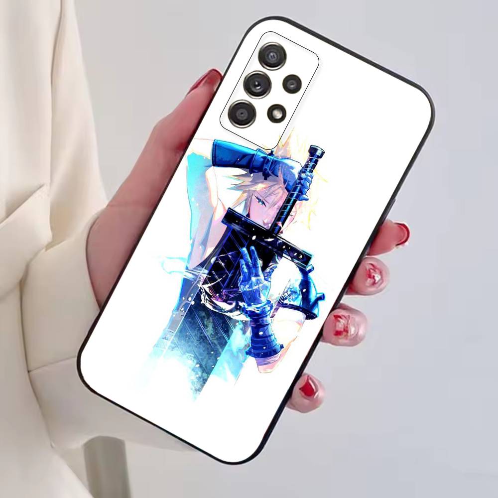 F-FINAL F-FANTASY Cloud Strife Phone Case For Samsung S25,S24,S21,S22,S23,S30,Ultra,S20,Plus,Fe,Lite,Note,10,Black Cover