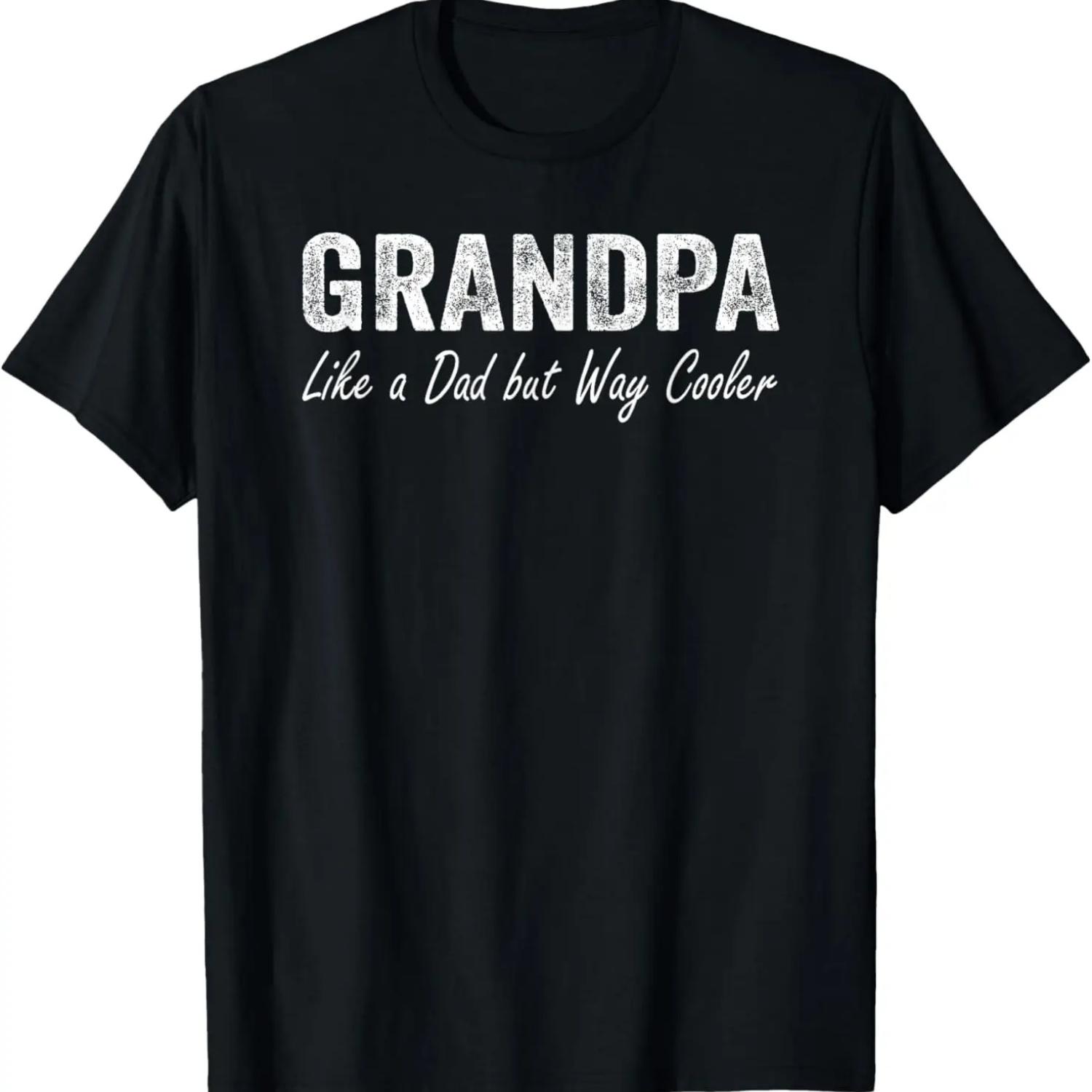 

Grandpa Like A Dad But Way Cooler Funny T-Shirt XXXXXL чорний