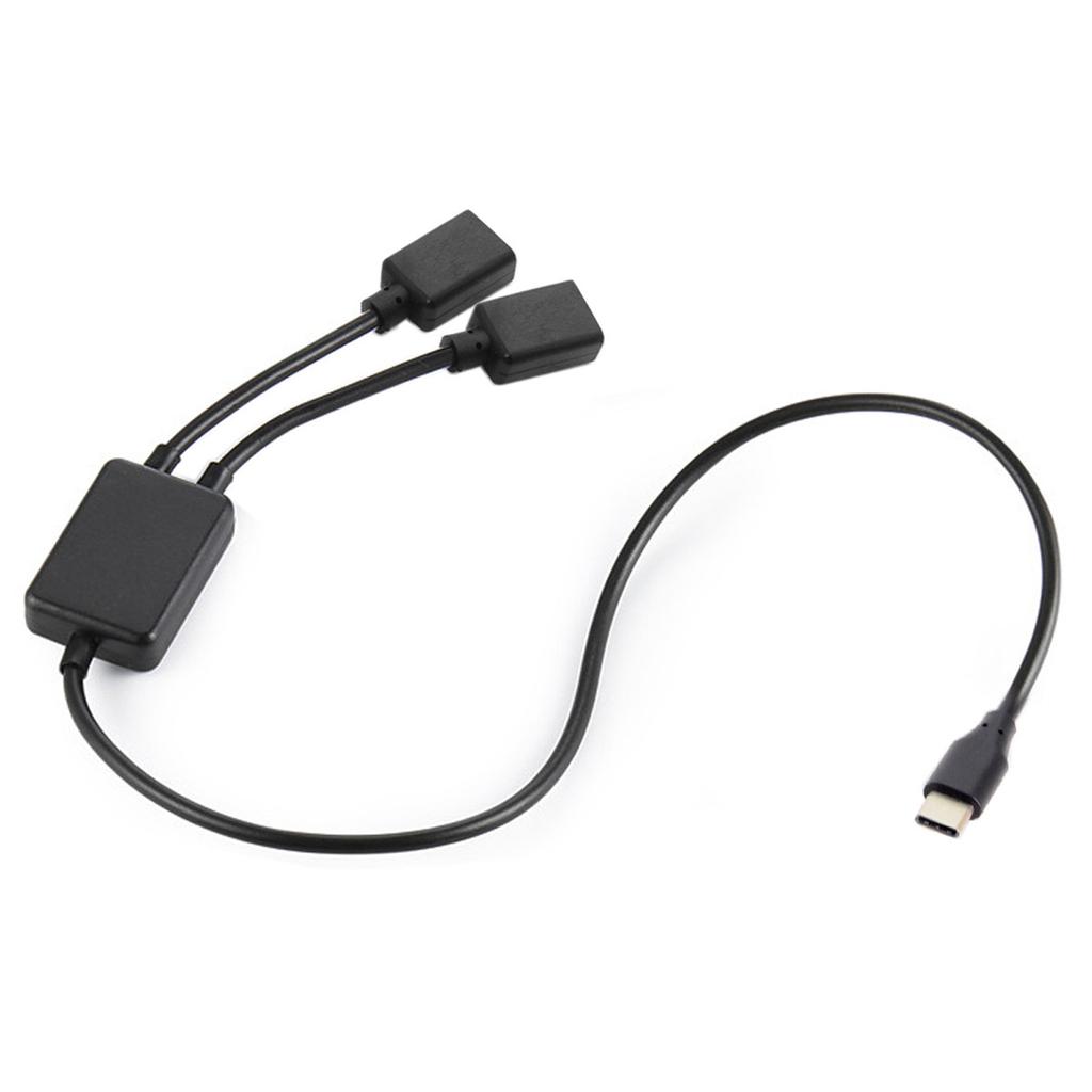 Type C 1 Male To 2 USB C Type C Female OTG Cable for Computer Laptop Cellphone