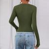 Women's Casual Fashion Deep V Neck Slim Fit Cropped Outing Top