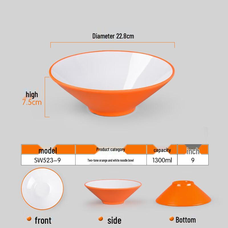 Japanese Style Melamine Noodle Bowl