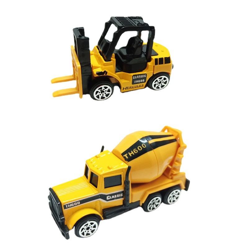 Children's Engineering Vehicle Toys Simulation Alloy Mixer Forklift Toy Model Inertia Car Best Birthday Gift For Boys