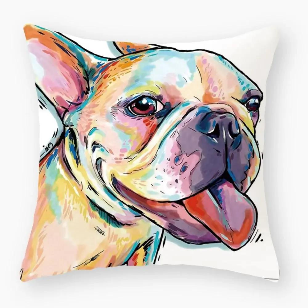 Sofa Kissenbezug Schlafzimmer Dekoration Kissenbezug Niedlicher Hund Yorkie Kissenbezug Mops Kissen Sofa Auto