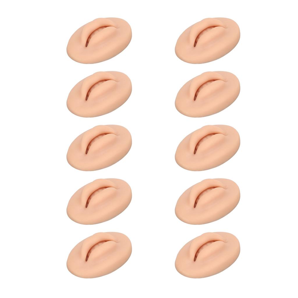 10PCS Practice Lips Open Mouth Silicone 3D Fake Lips for Teaching Training