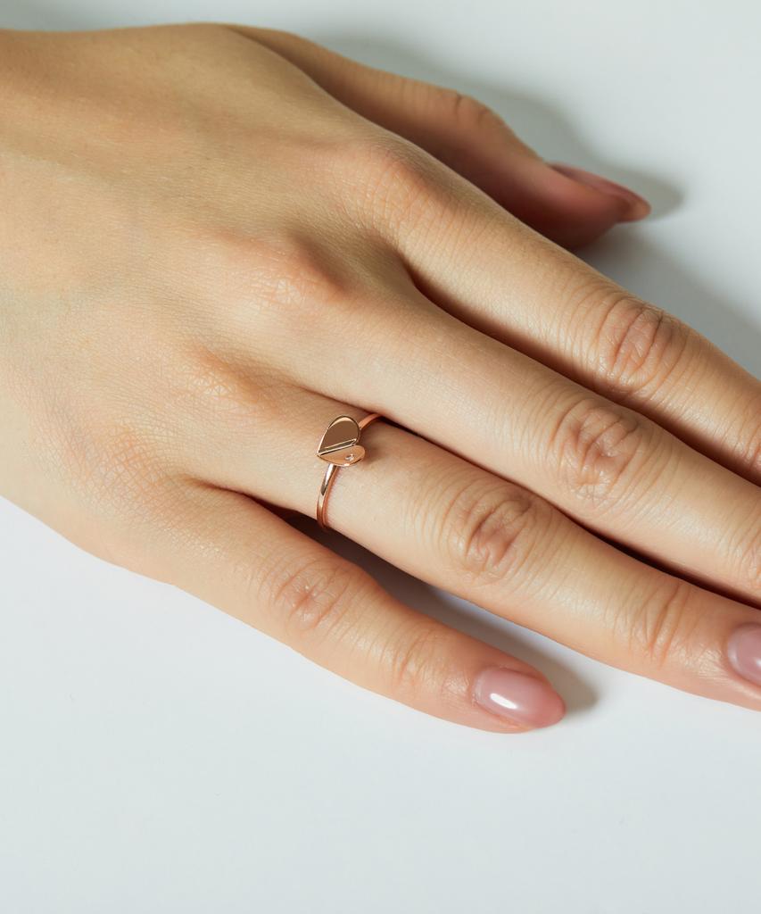 Helene Jewelry 14K 18K Eclat Heart Miss Ring Gold Ring
