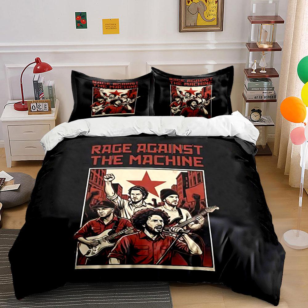 Rage Against the Machine Bettwäsche Bettbezug-Set Bettbezug Kissenbezüge (1 * Bettbezug 2 * Kissenbezüge, ohne Bettdecke)