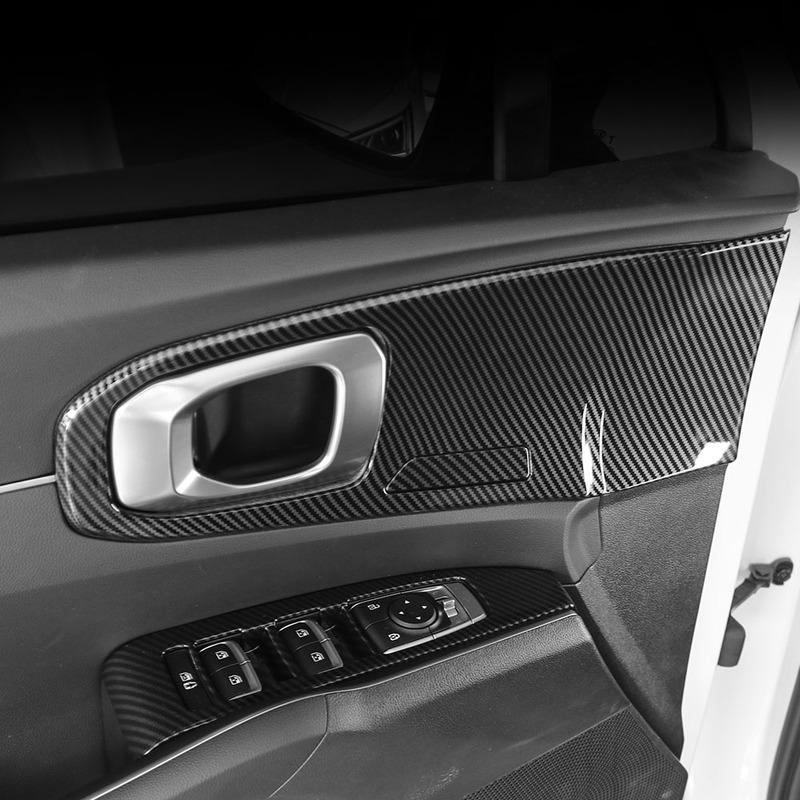 4PCS Carbon Fiber Inner Door Handle Cover Trim Accessories For Kia Sorento MQ4 -2026 LHD Car Supplies