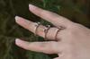 Minimalist Garnet Ring: 925 Sterling Silver Stackable Band