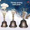 Nepal Vajra Glocke Handgefertigt Drei Reine Glocke Bronze Taoistische Ritualglocke für Meditation